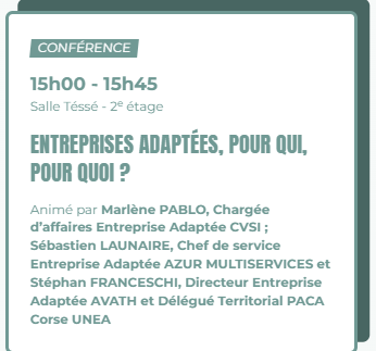 Conférence Entreprise Adaptée